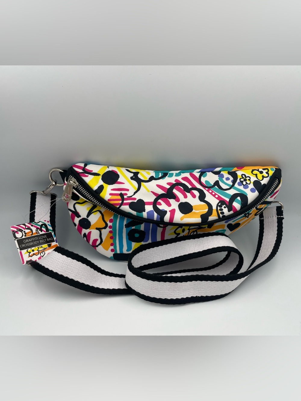 Brighton Graffiti Love Crossbody Belt Bag Fanny Pack Multicolor NWT